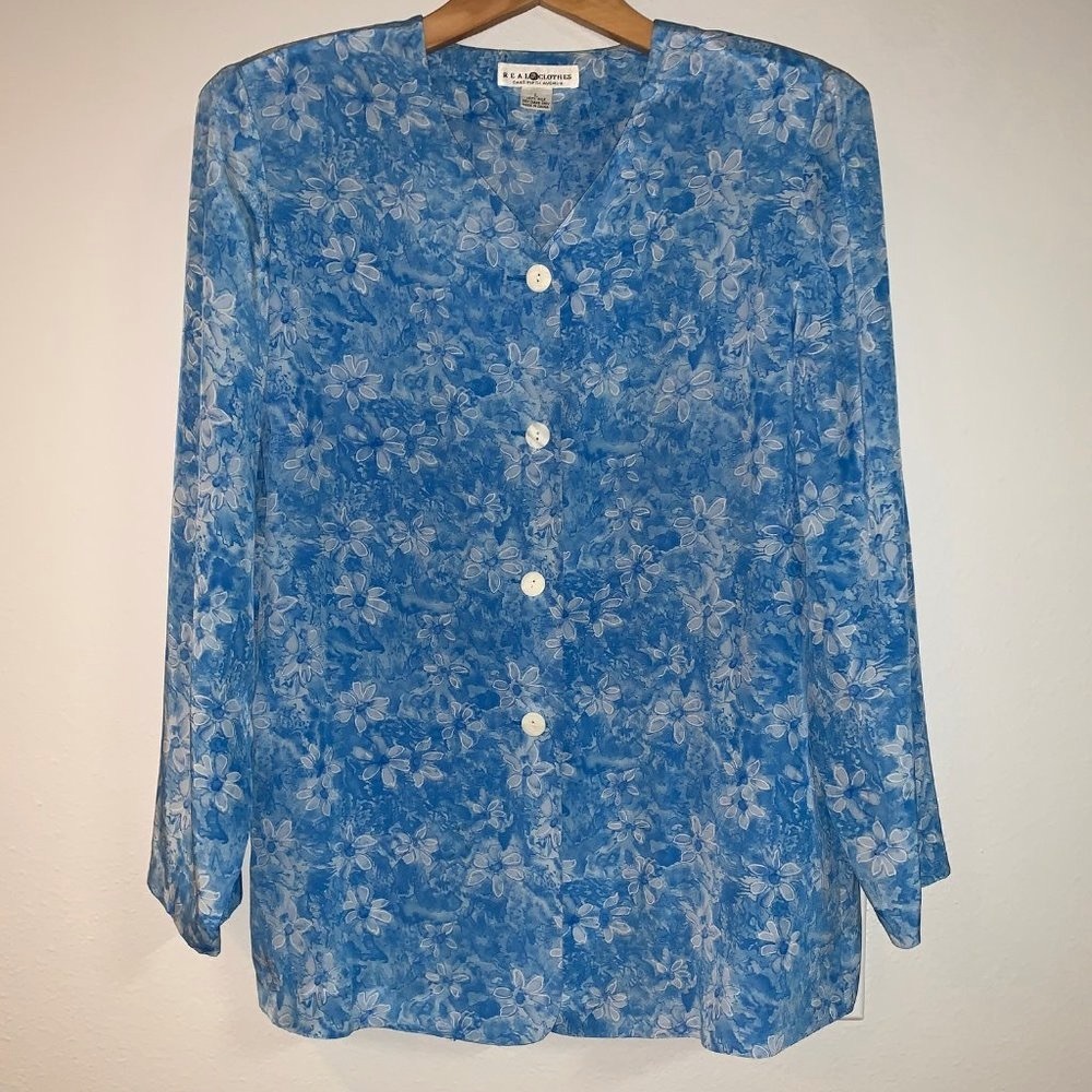 Saks Fifth Avenue Real Clothes silk tunic/jacket L. Very beautiful.